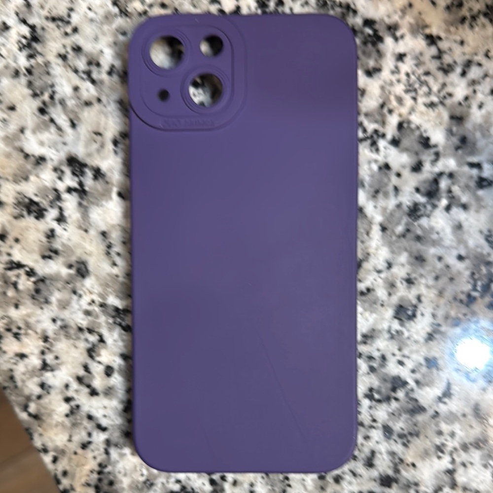 Purple Silicone iPhone Case with Dual Camera Cutout- I phone 13